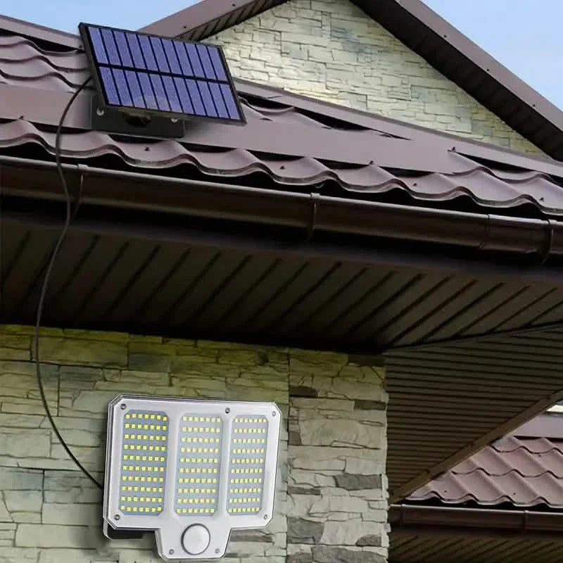 210LED Superheller Bewegungssensor Solar Starke Leistung LED Gartenwandleuchte