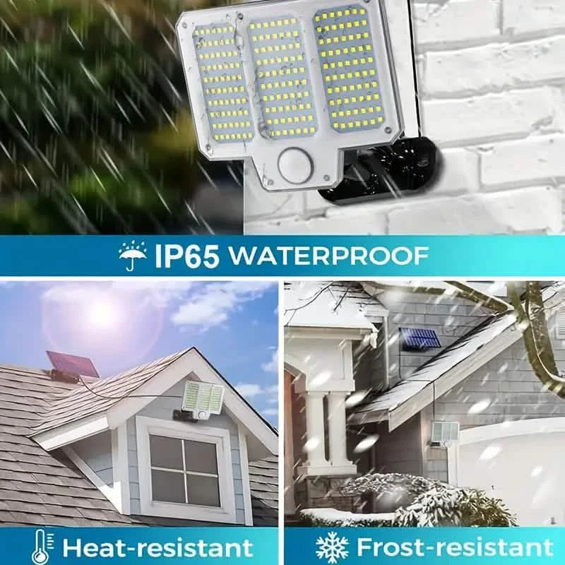 210LED Superheller Bewegungssensor Solar Starke Leistung LED Gartenwandleuchte