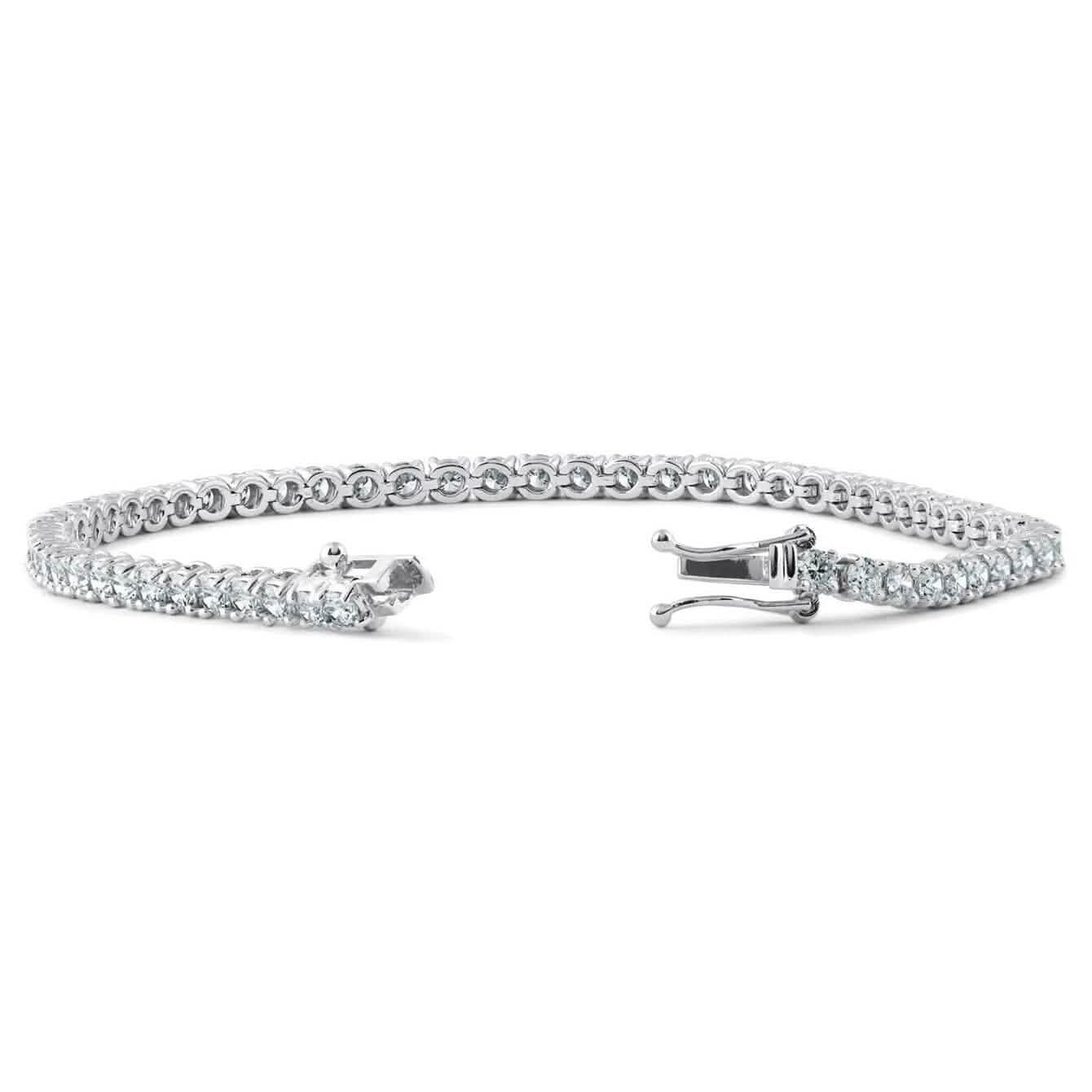 2.14 CT natürliches Diamant-Tennisarmband G SI 14K Weißgold 7.5 Zoll B5882-2I