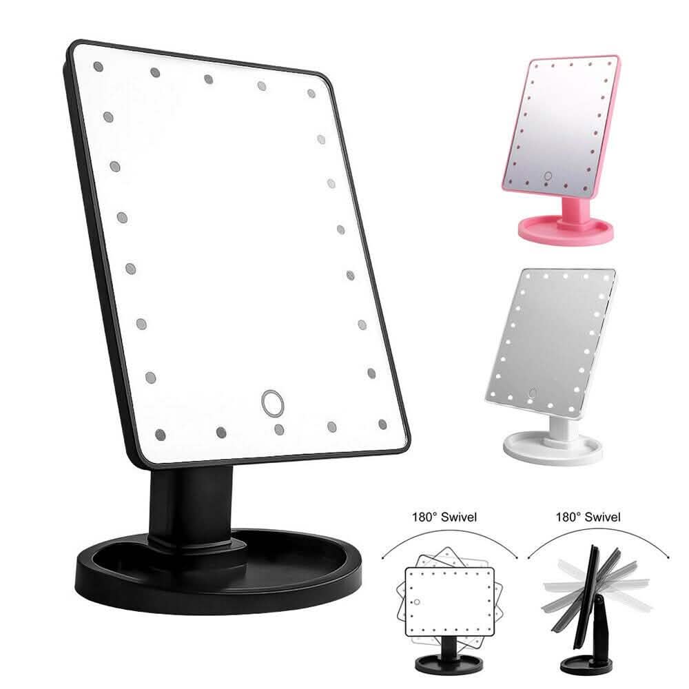 22 LED Touchscreen Kosmetikspiegel mit Standfuß