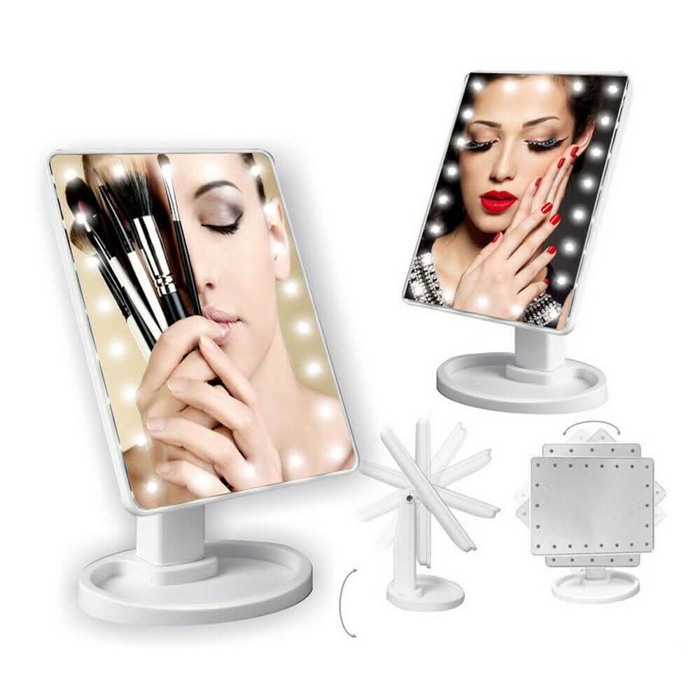 22 LED Touchscreen Kosmetikspiegel mit Standfuß