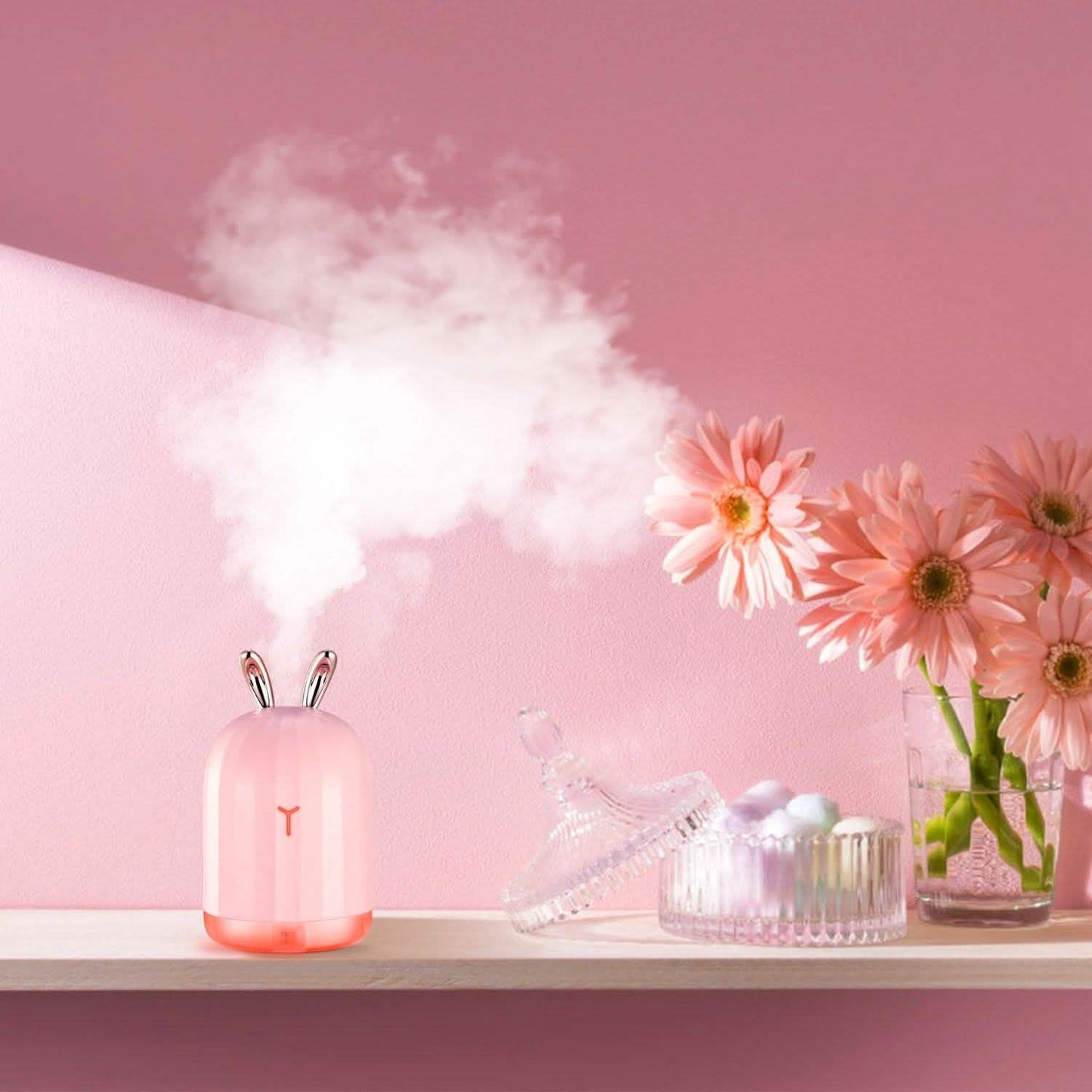 220ml Cool Mist Luftbefeuchter Ultraschall-Luftdiffusor Atomizer mit 7 Farben