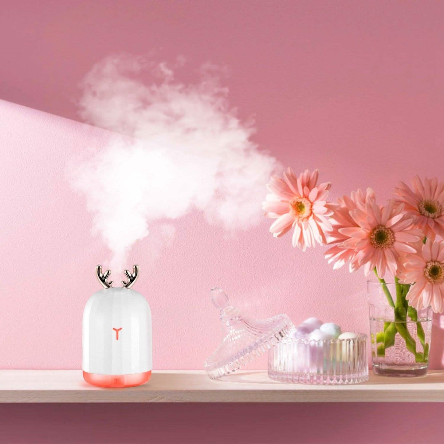 220ml Cool Mist Luftbefeuchter Ultraschall-Luftdiffusor Atomizer mit 7 Farben