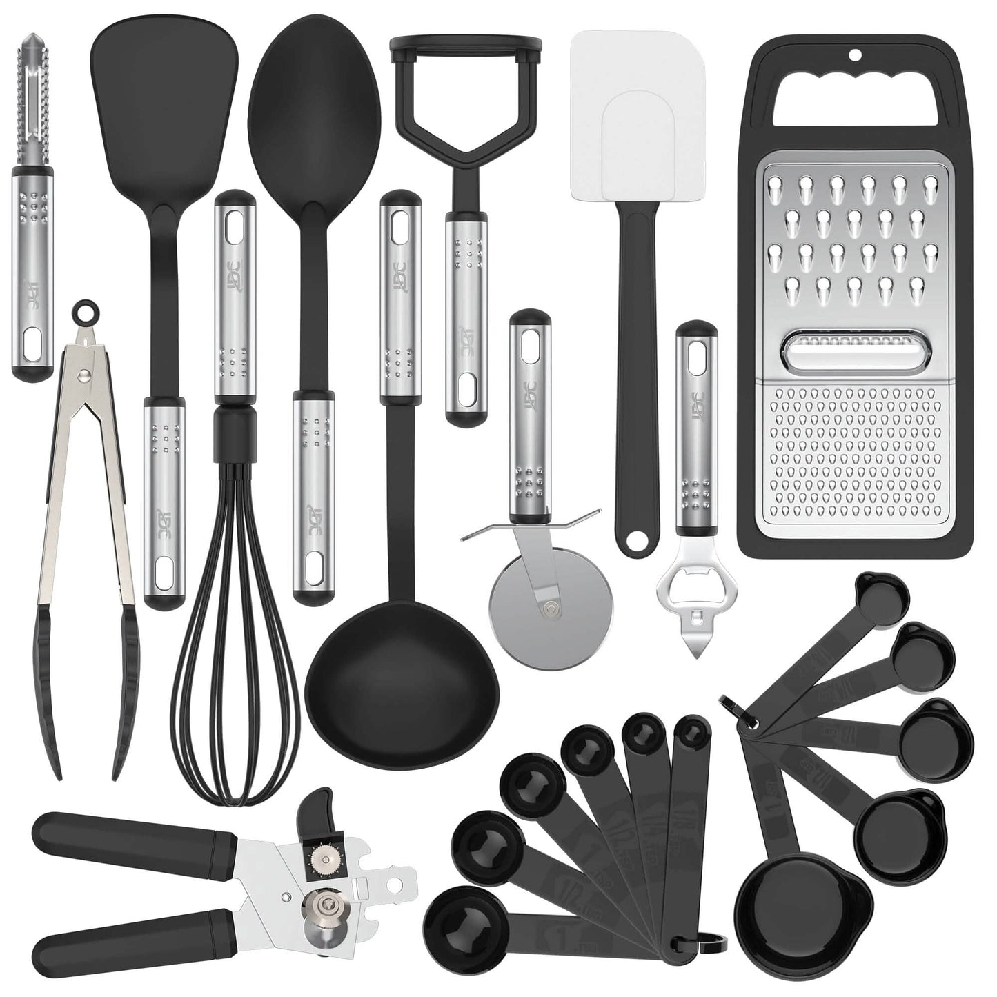 23-teilig: Lux Decor Collection Nylon-Kochutensilien-Set aus Edelstahl