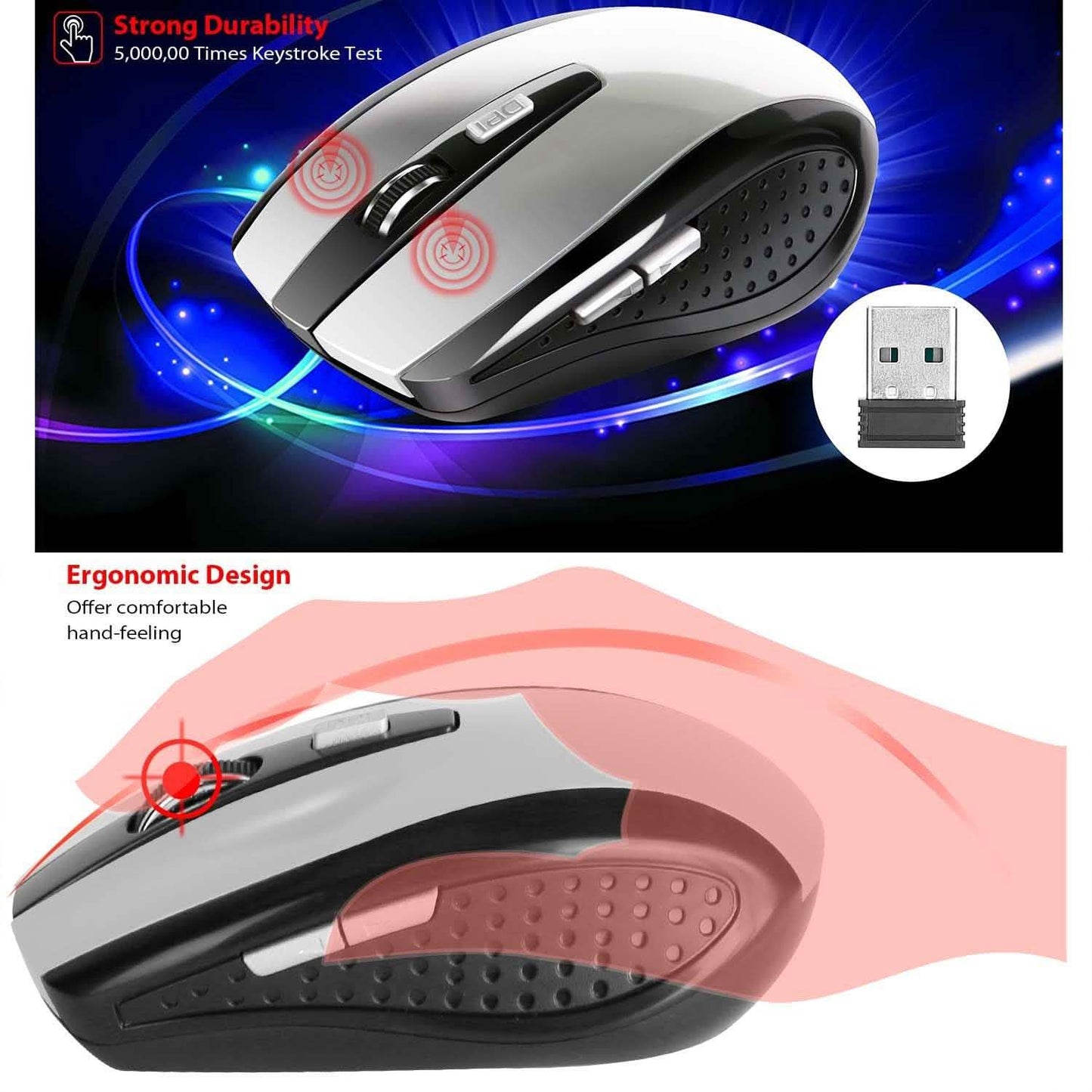 2.4 G Kabellose Gaming-Maus Optisch