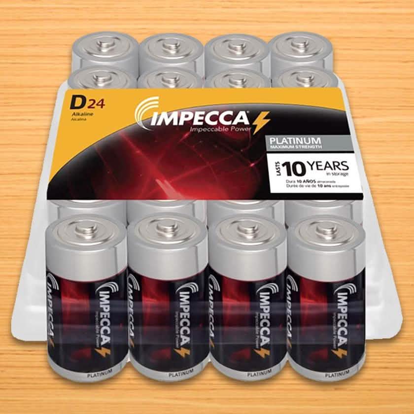 24er-Pack: Impecca Alkaline D LR20 Platinum Batterien