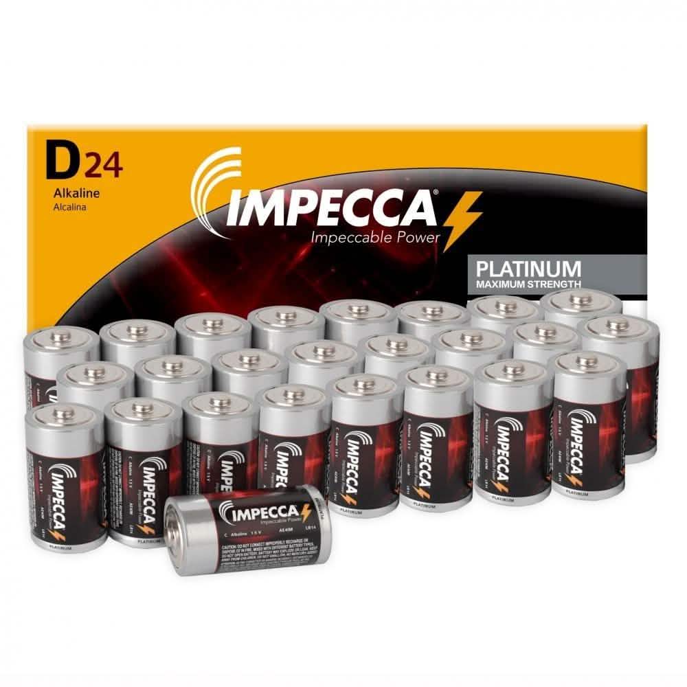 24er-Pack: Impecca Alkaline D LR20 Platinum Batterien