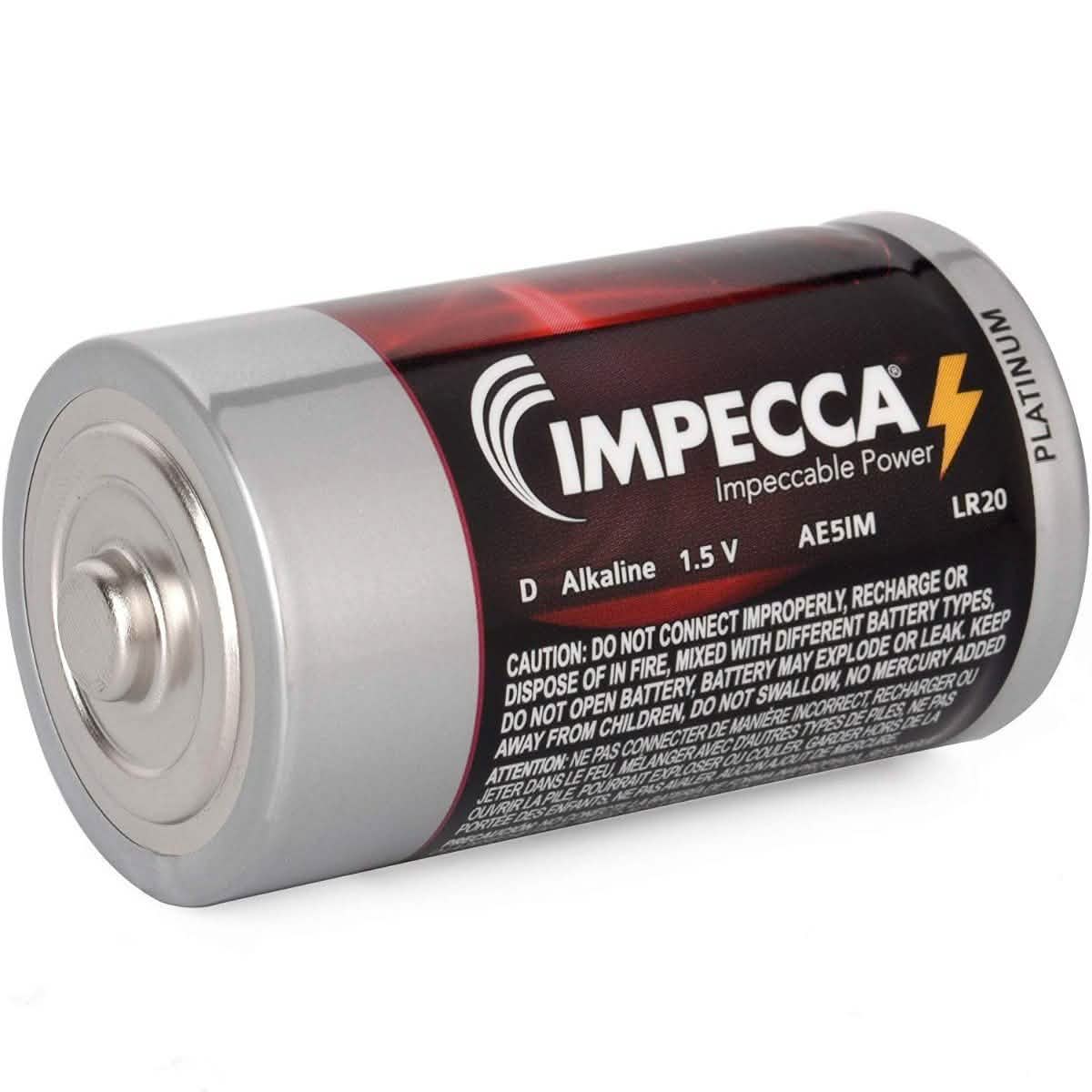24er-Pack: Impecca Alkaline D LR20 Platinum Batterien