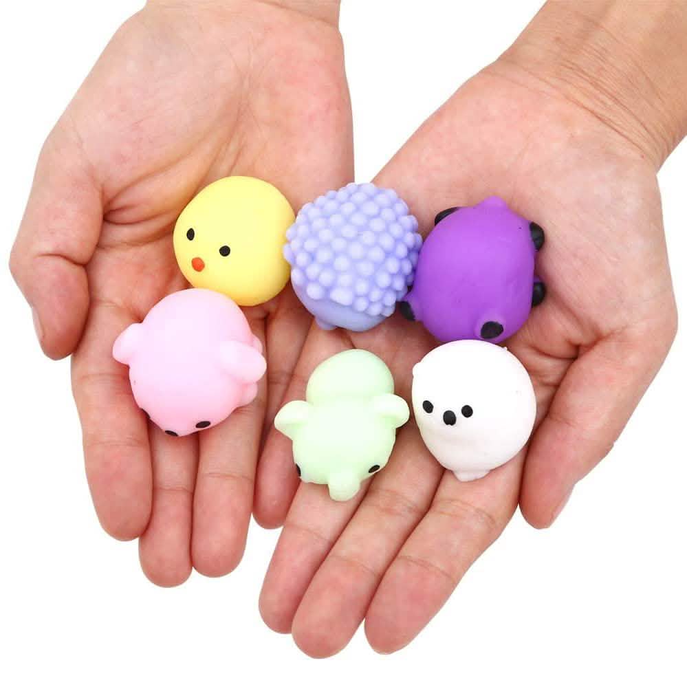 24er-Pack: Mochi Squishy Spielzeug für Kinder mit Aufbewahrung