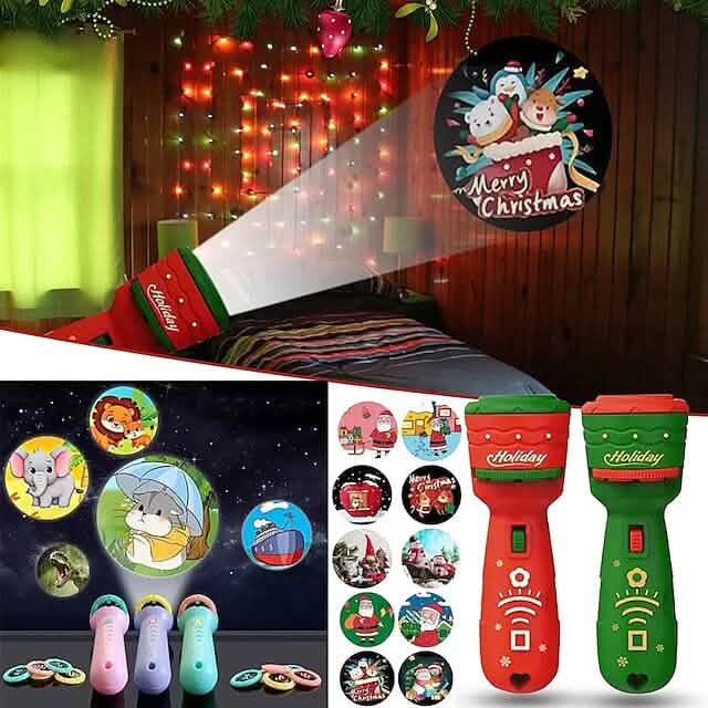 24 Muster Weihnachts-Taschenlampen-Projektorlampe