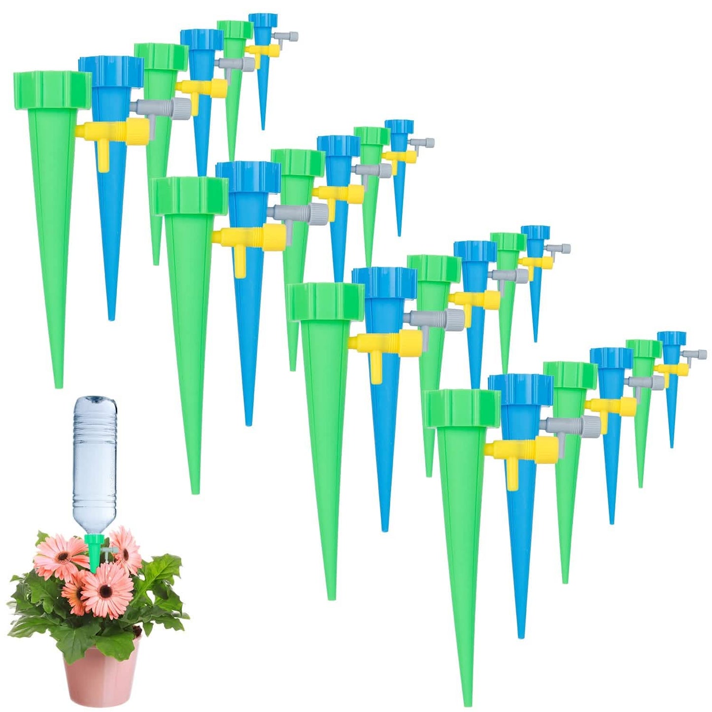 24-Stück: Pflanzenbewässerungs-Spikes, selbstbewässernd