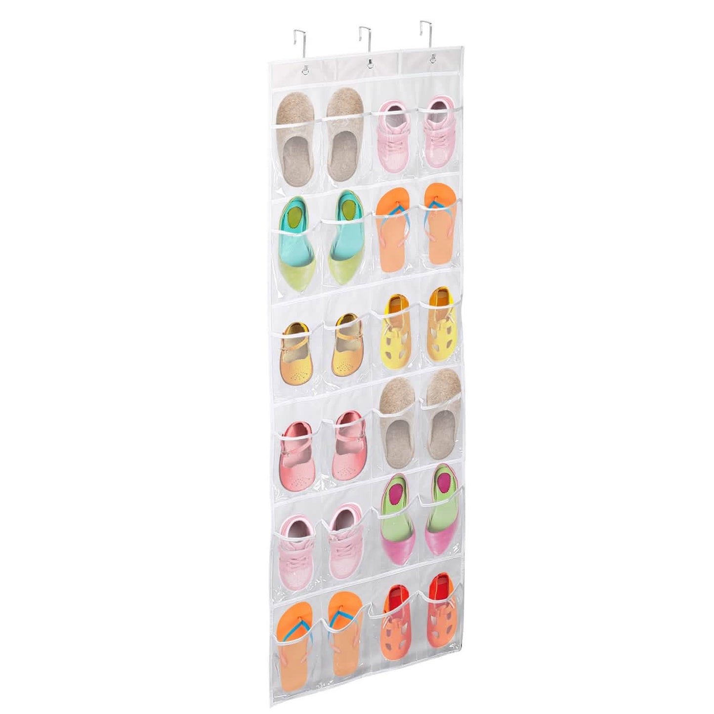 24-Taschen: Über der Tür Schuhregal Glasklarer Organizer