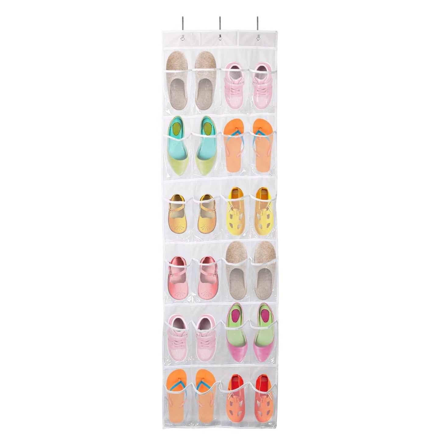 24-Taschen: Über der Tür Schuhregal Glasklarer Organizer