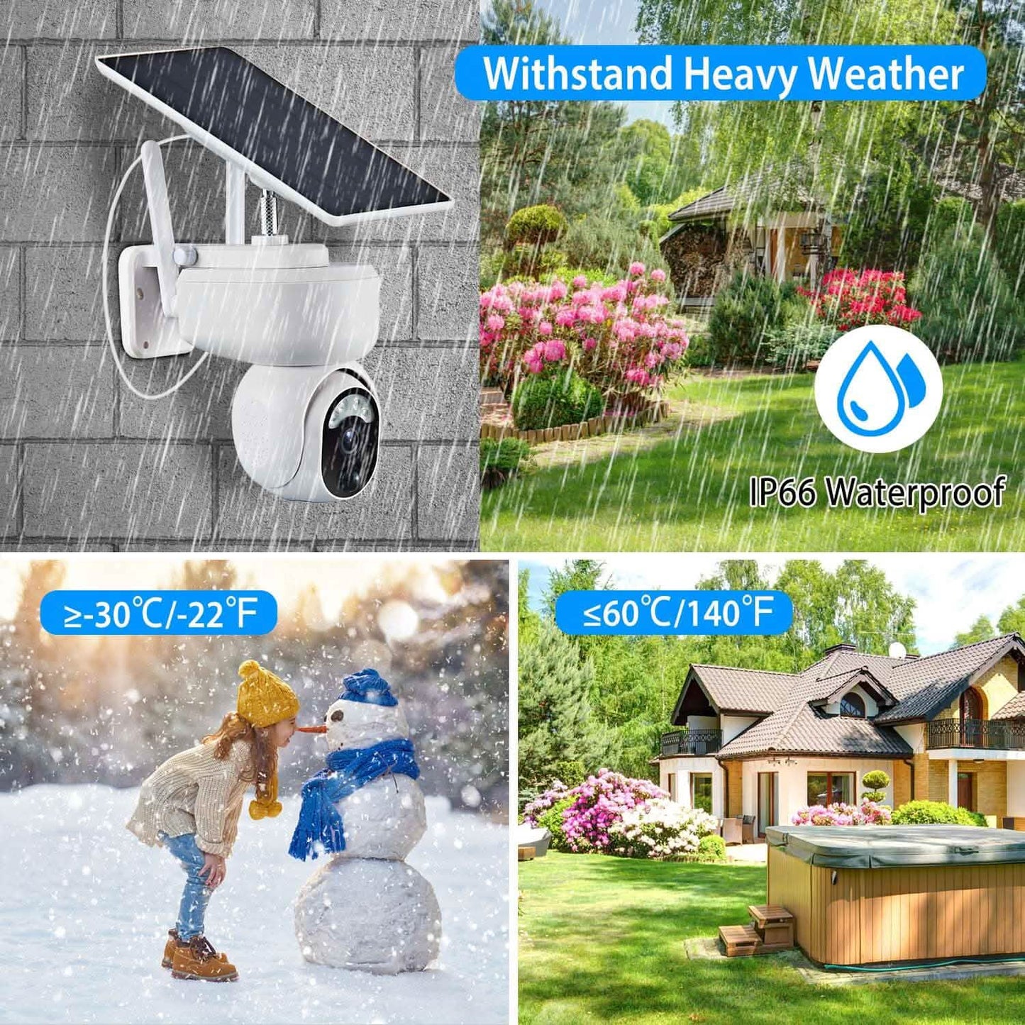 2.4G Wifi Solar Funk 1080P Überwachungskamera mit Flutlicht Nachtsicht
