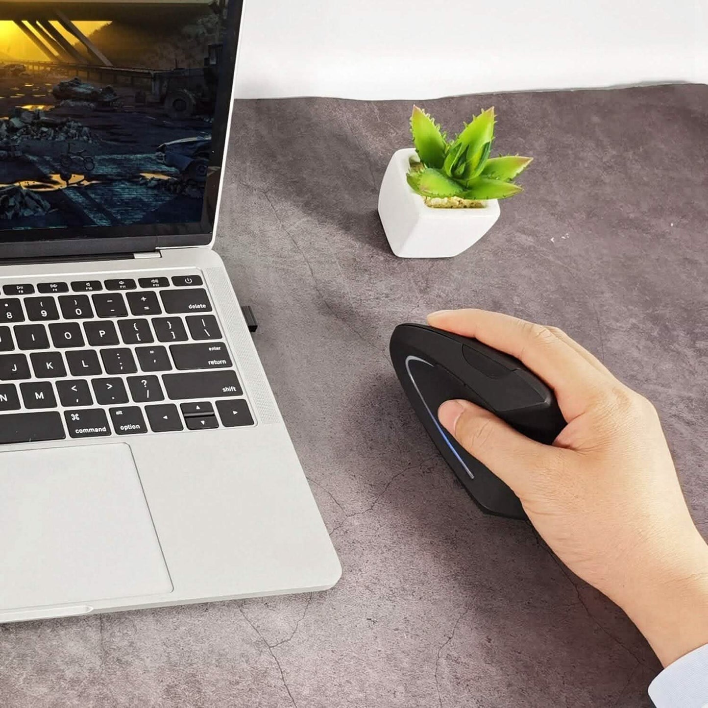 2.4G kabellose vertikale Maus Ergonomische optische Maus