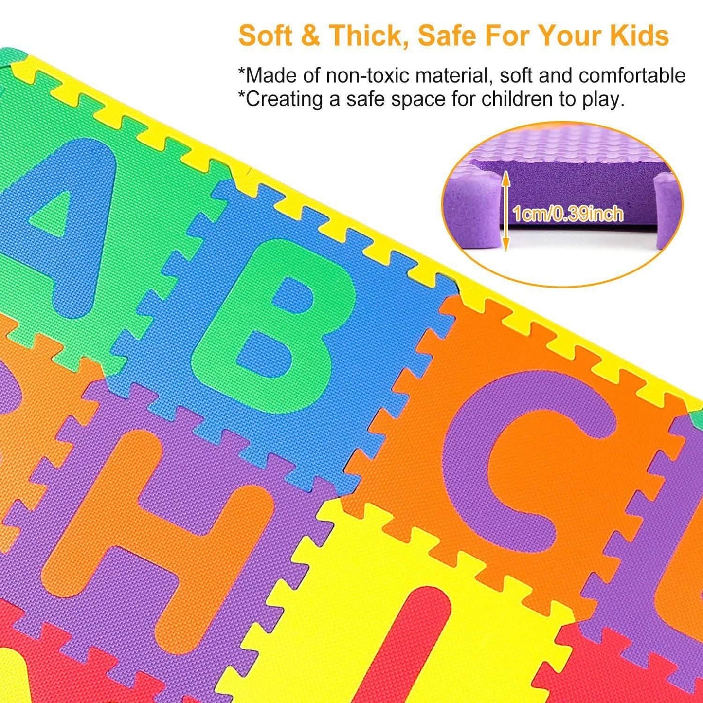 26-teilig: Alphabet-Spielmatte für Kleinkinder und Babys