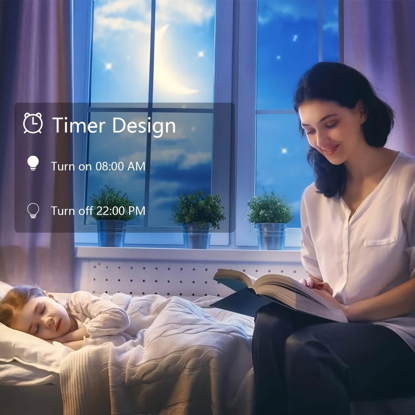 Intelligente WLAN-Steckdosenadapter, kompatibel mit Alexa & Google, Timer, Sprachsteuerung, 2,4-GHz-Netzwerk-Hausautomatisierung