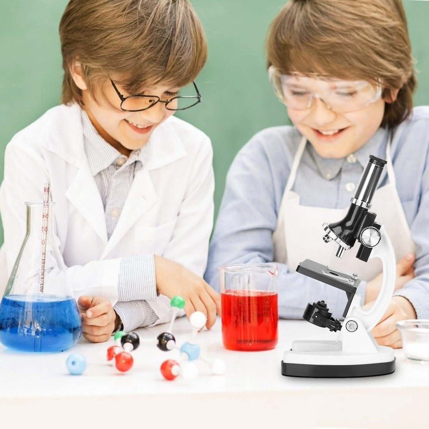28-teilig: Kinder-Mikroskop-Set Experimentelle Beobachtung Monokular