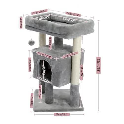 28,4" Kratzbaum für Indoor-Katzen