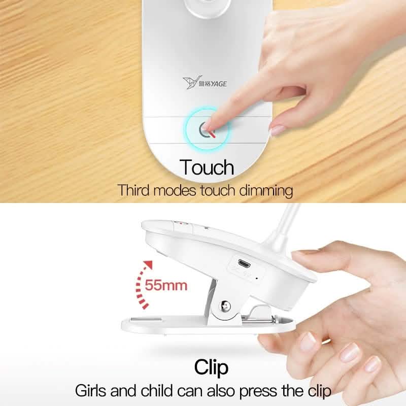 LED Touch Ein/Aus Schalter mit 3 Modi Schreibtischlampe Clip
