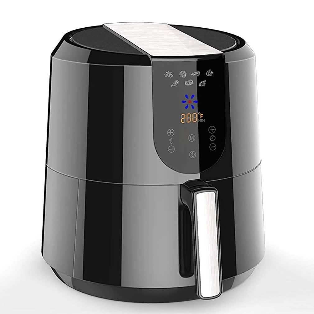 Emerald Heißluftfritteuse 5,2 Liter Fassungsvermögen mit digitalem LED-Touch-Display