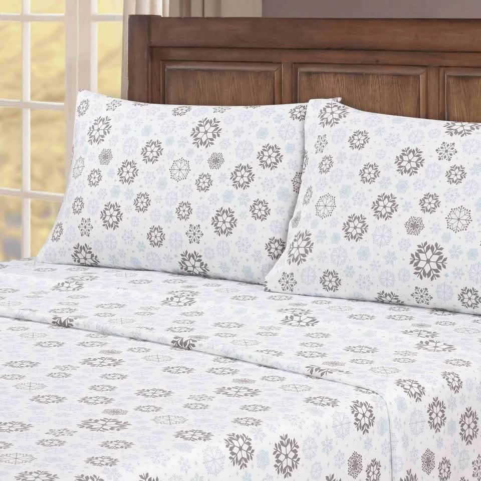 4-teilig: Kathy Ireland Bettwäsche-Set aus 100 % türkischer Baumwolle (Flanell)