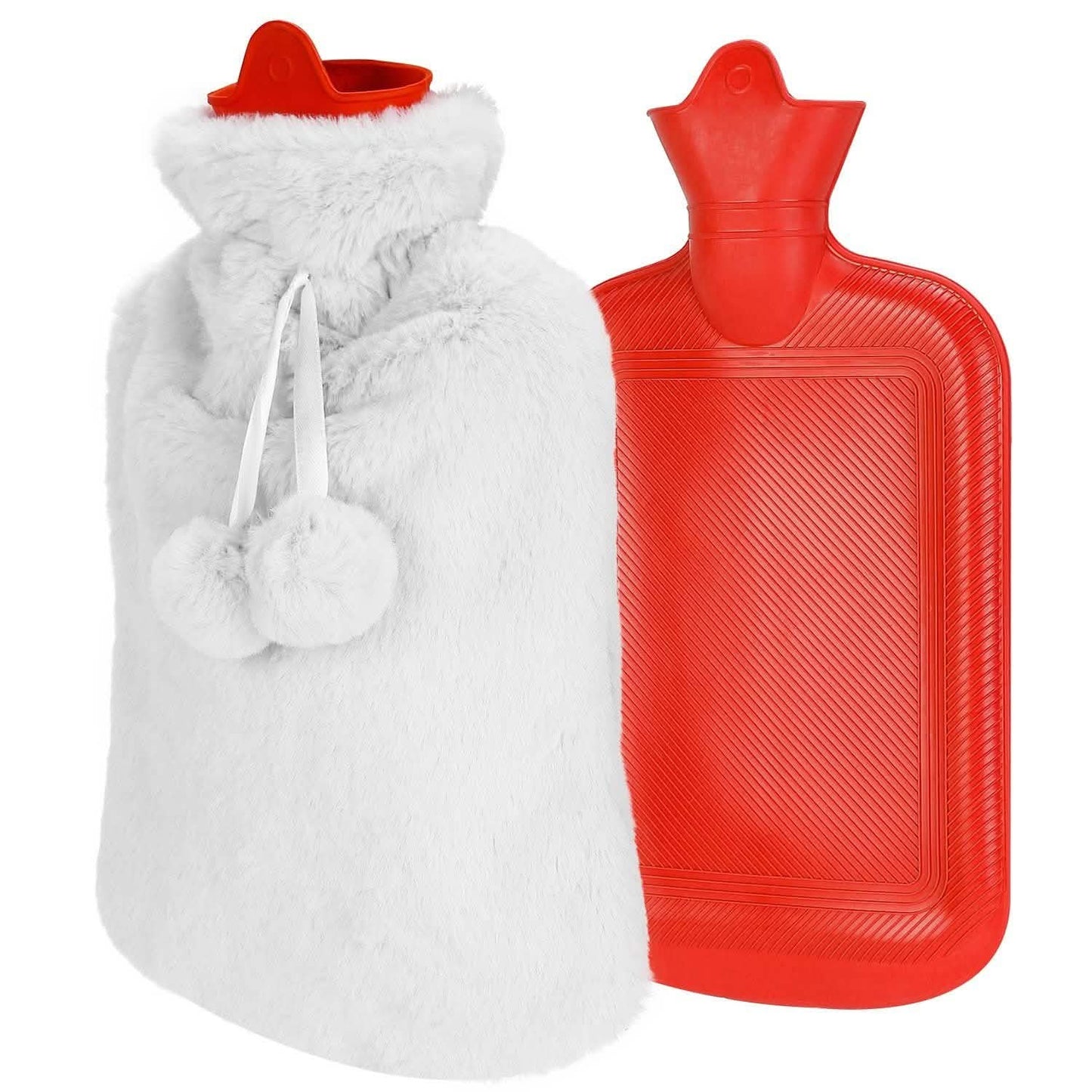 2L-Wärmflasche mit Plüschbezug