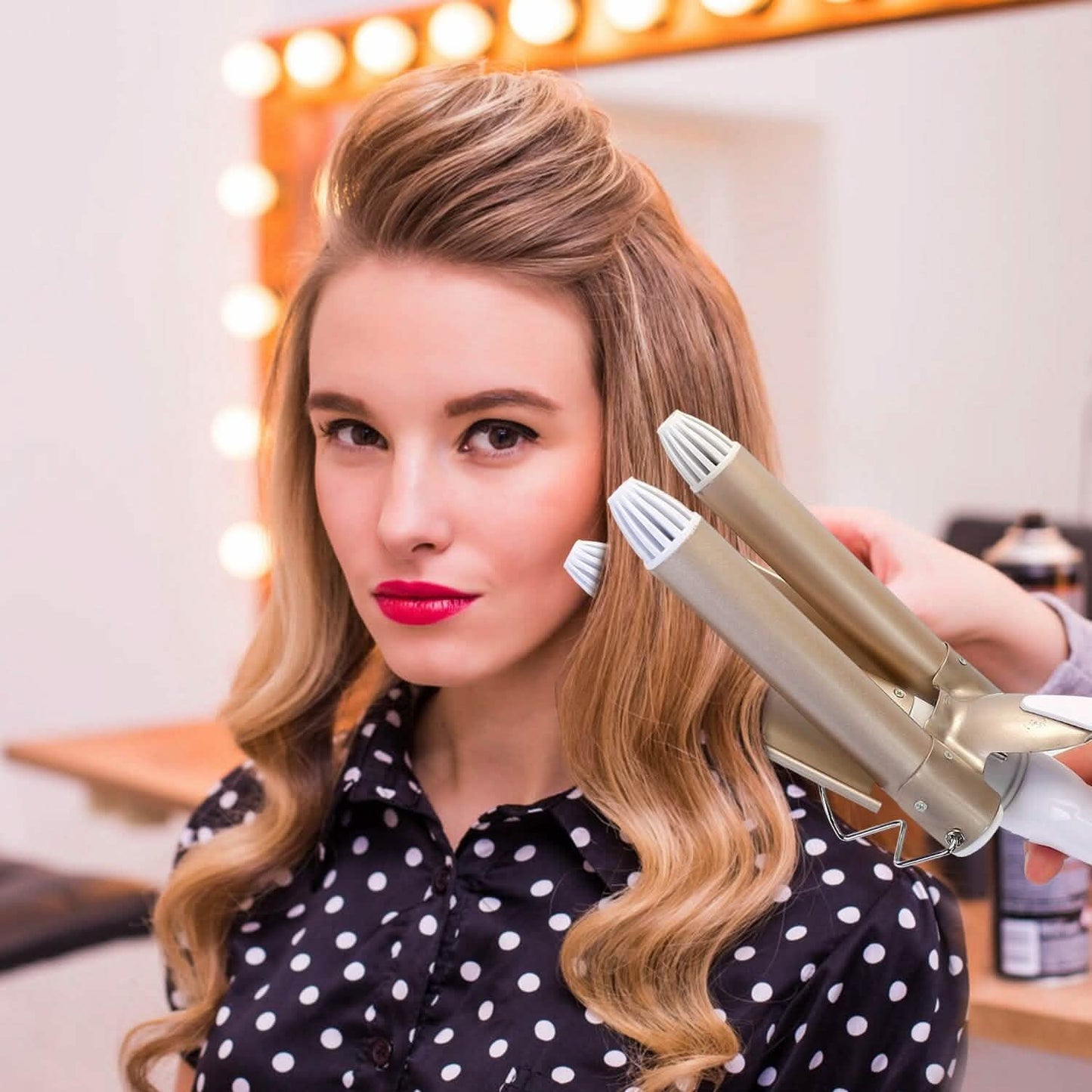 3-Zylinder-Lockenstab elektrischer Haarcirler 1" dreifacher Haarwellenformer