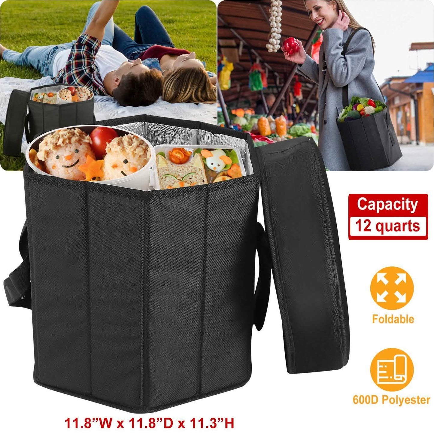 Kühlkorb/Sitz-Kombination, 11,4 Liter, zusammenklappbar