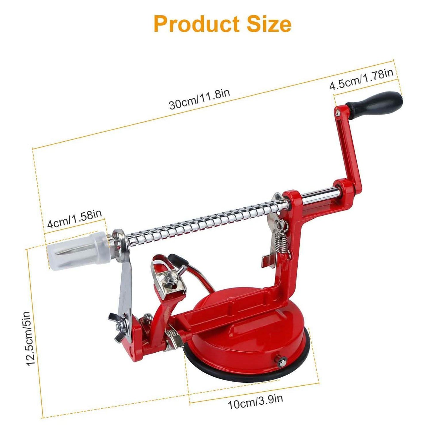3-in-1 Apfelschäler Manuelle Drehung