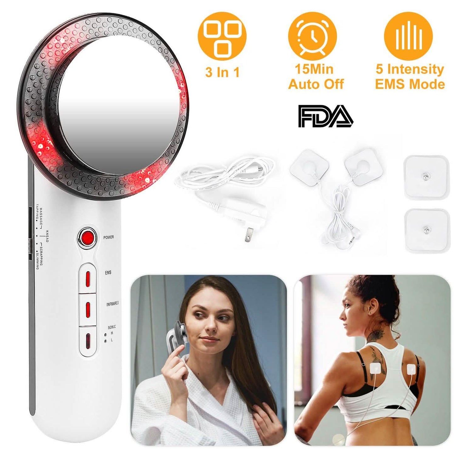 3-in-1 Multifunktionales EMS Infrarot Massagegerät Fettentferner
