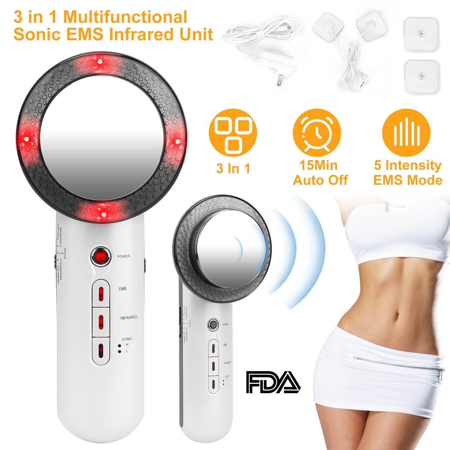 3-in-1 Multifunktionales EMS Infrarot Massagegerät Fettentferner