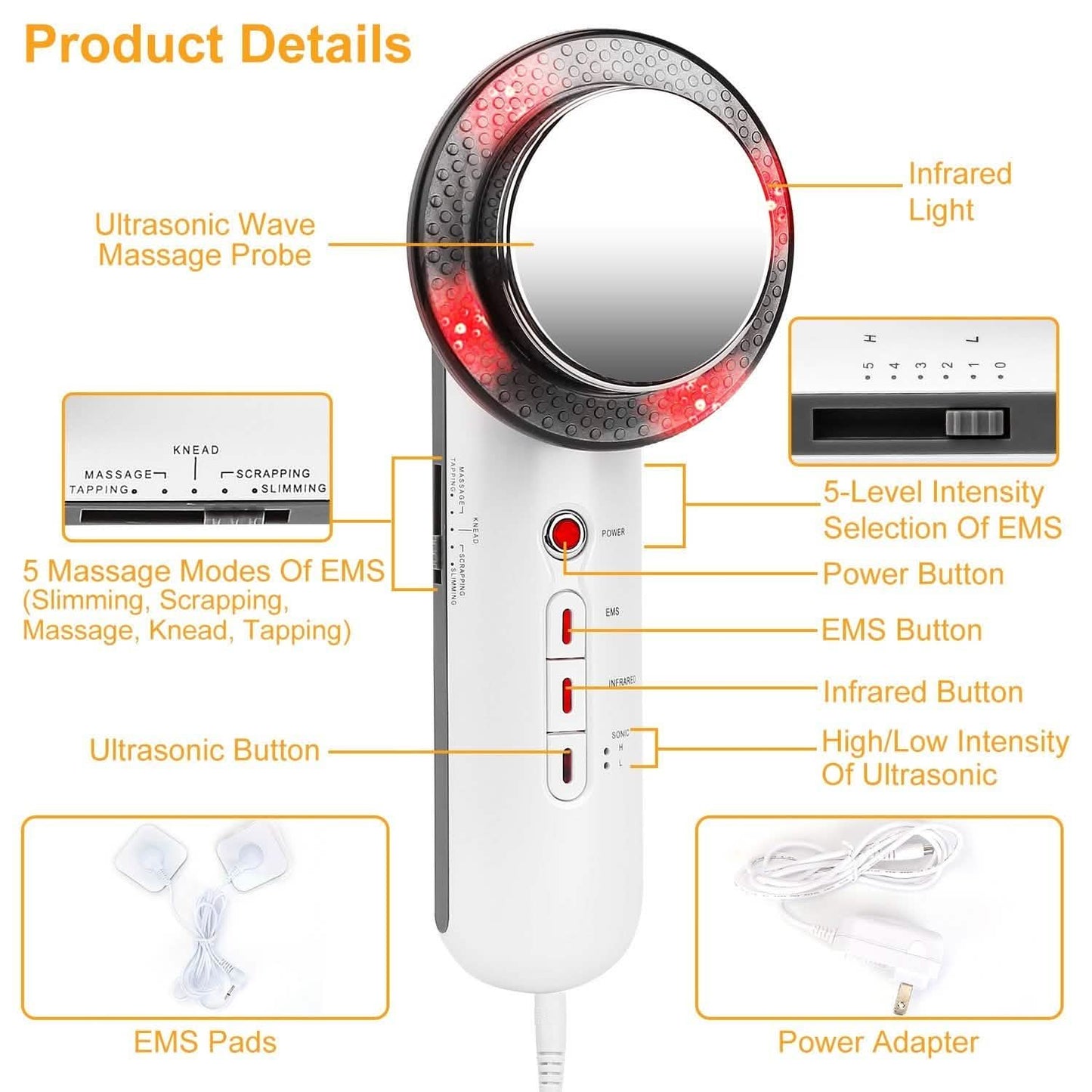 3-in-1 Multifunktionales EMS Infrarot Massagegerät Fettentferner