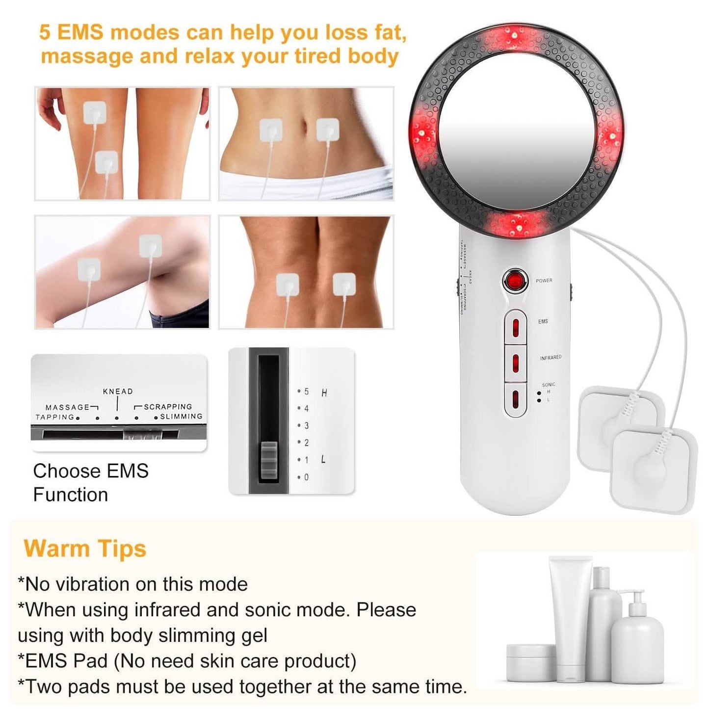 3-in-1 Multifunktionales EMS Infrarot Massagegerät Fettentferner