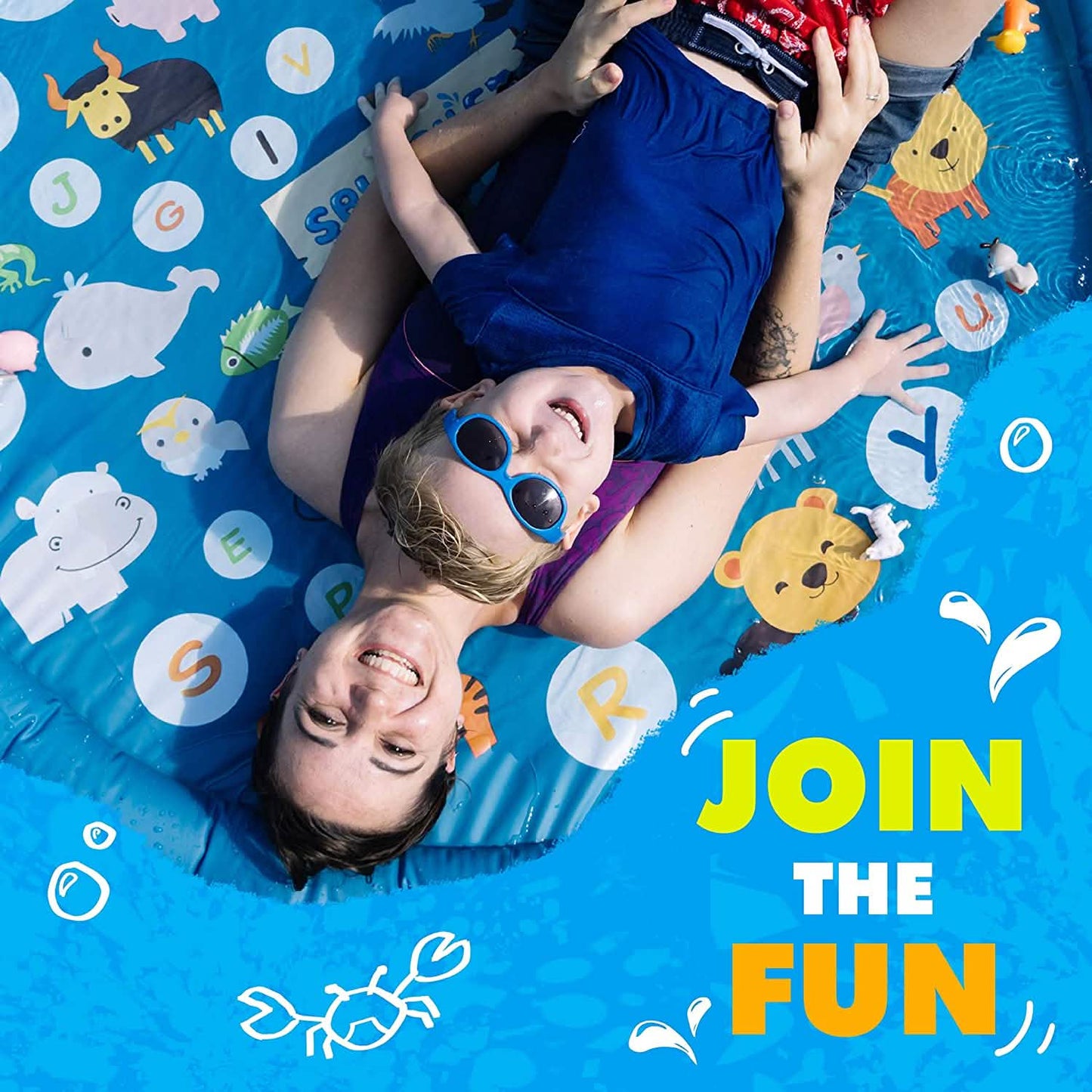 3-in-1-Wasserspielmatte mit Fontäne für Kinder