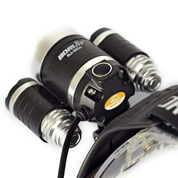 3 LED XM-L T6 Wasserdichte Stirnlampe LED Taschenlampe