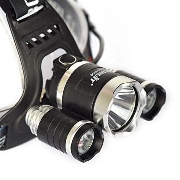 3 LED XM-L T6 Wasserdichte Stirnlampe LED Taschenlampe