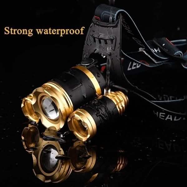 3 LED XM-L T6 Wasserdichte Stirnlampe LED Taschenlampe