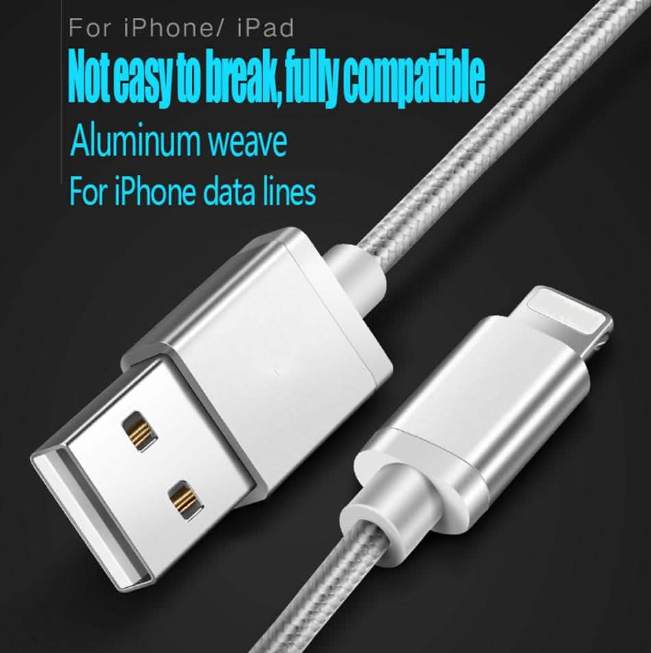 3er-Pack: 3 m robustes geflochtenes iPhone Lightning USB-Kabel