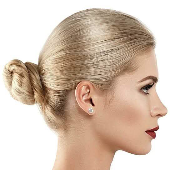 3er-Pack: 18k Weißgold plattierte Perlenohrstecker