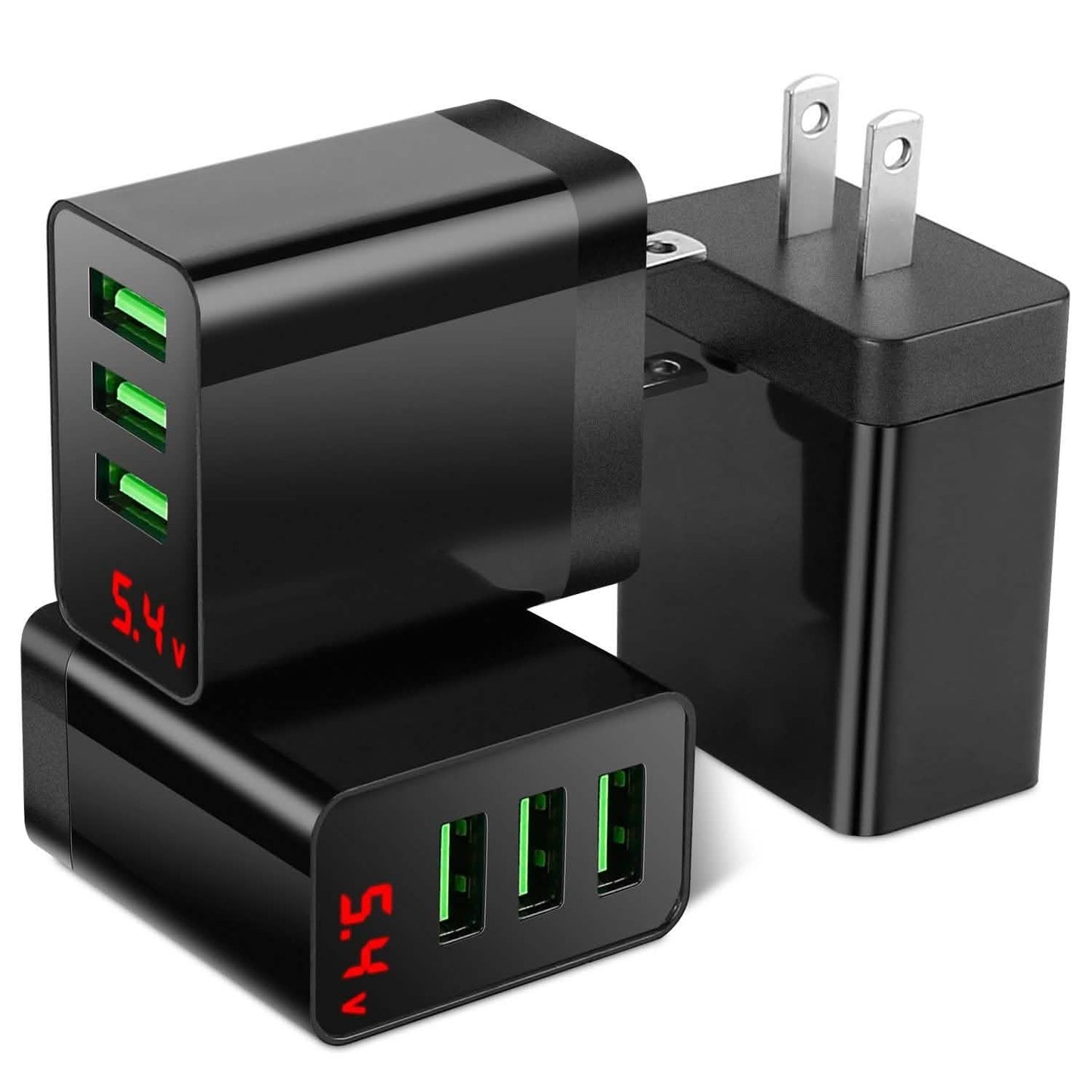 3er-Pack: USB-Wandladegerät mit 3 Anschlüssen
