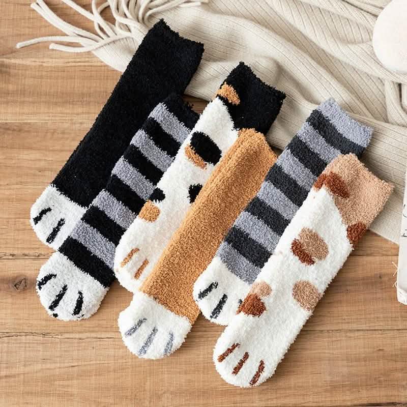 3er-Pack: Katzenkrallen-Socken für Herbst und Winter