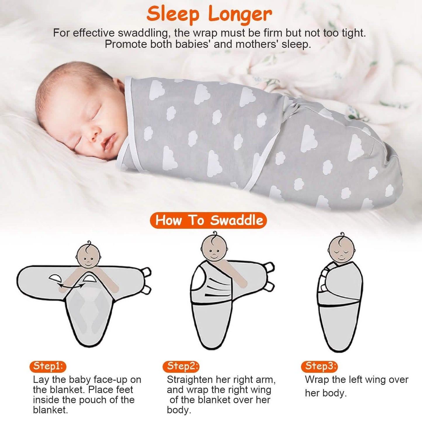 3er-Pack: Baby-Pucktuch