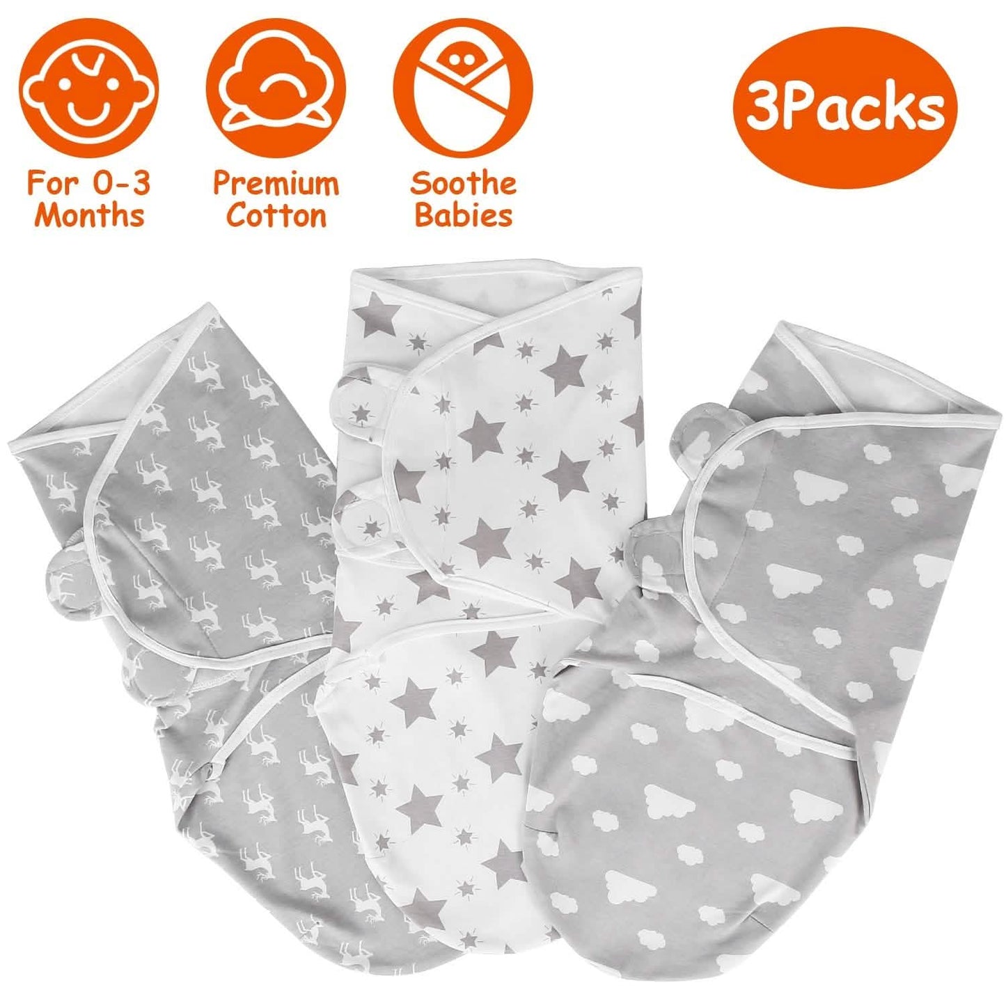 3er-Pack: Baby-Pucktuch