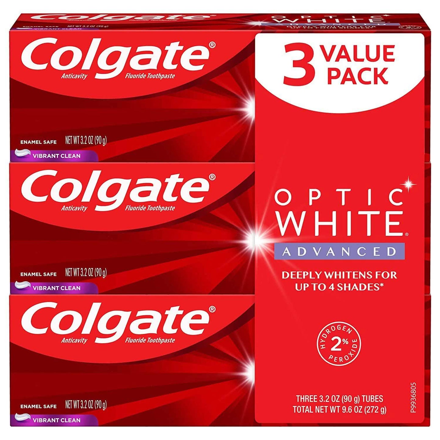 3er-Pack: Colgate Optic White Advanced Zahnaufhellungszahnpasta