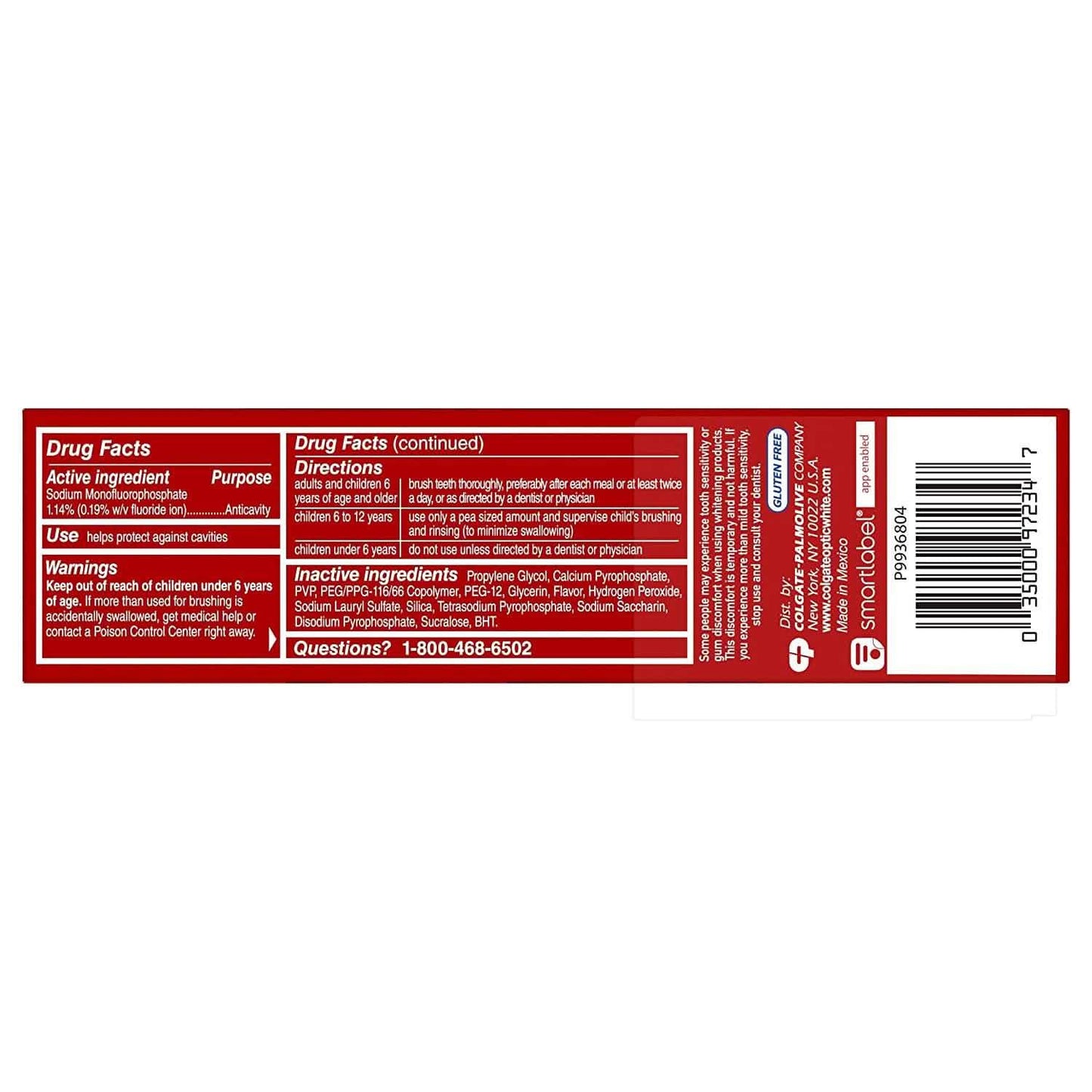 3er-Pack: Colgate Optic White Advanced Zahnaufhellungszahnpasta
