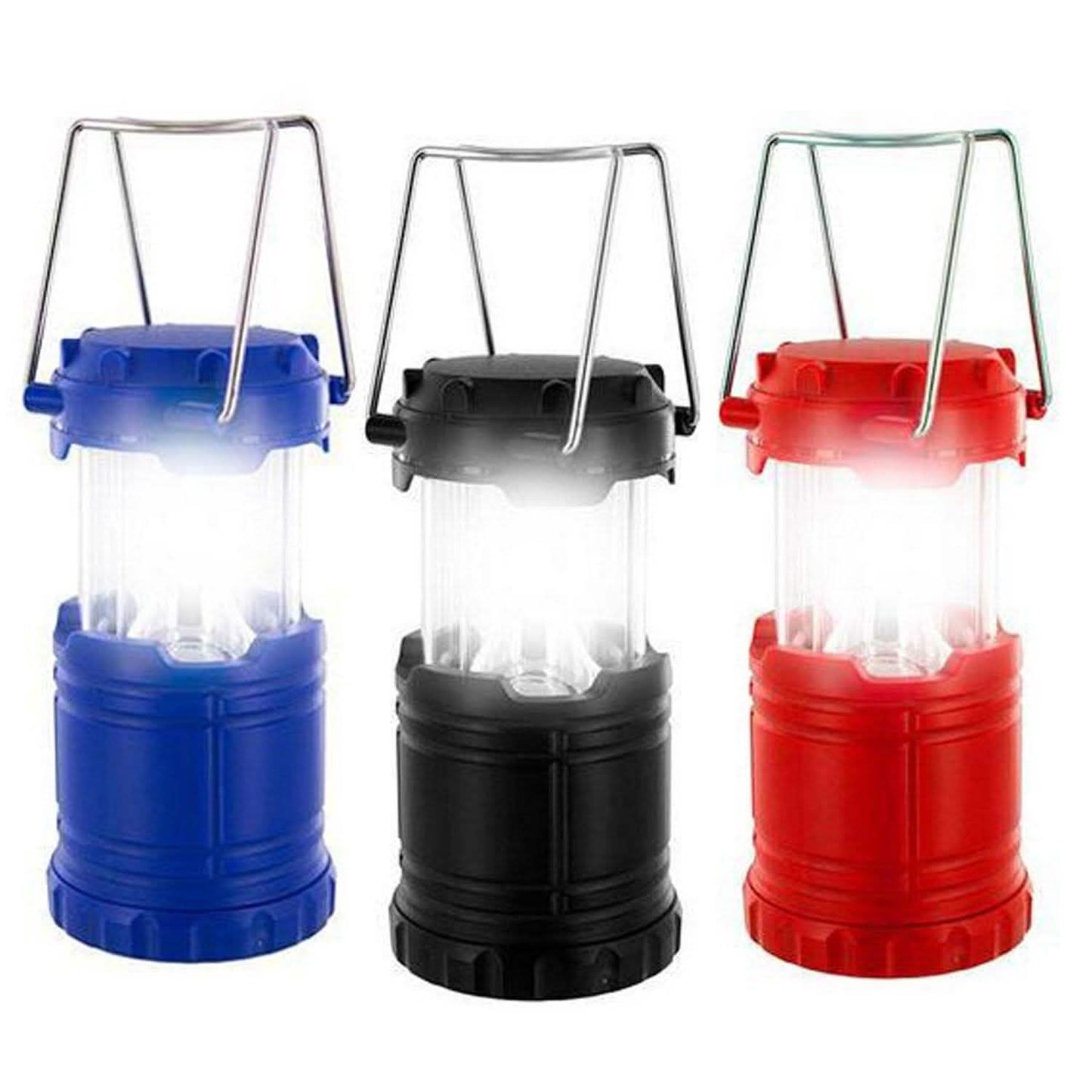 3er-Pack: Zusammenklappbare Mini-Laterne mit ultrahellem LED-Licht