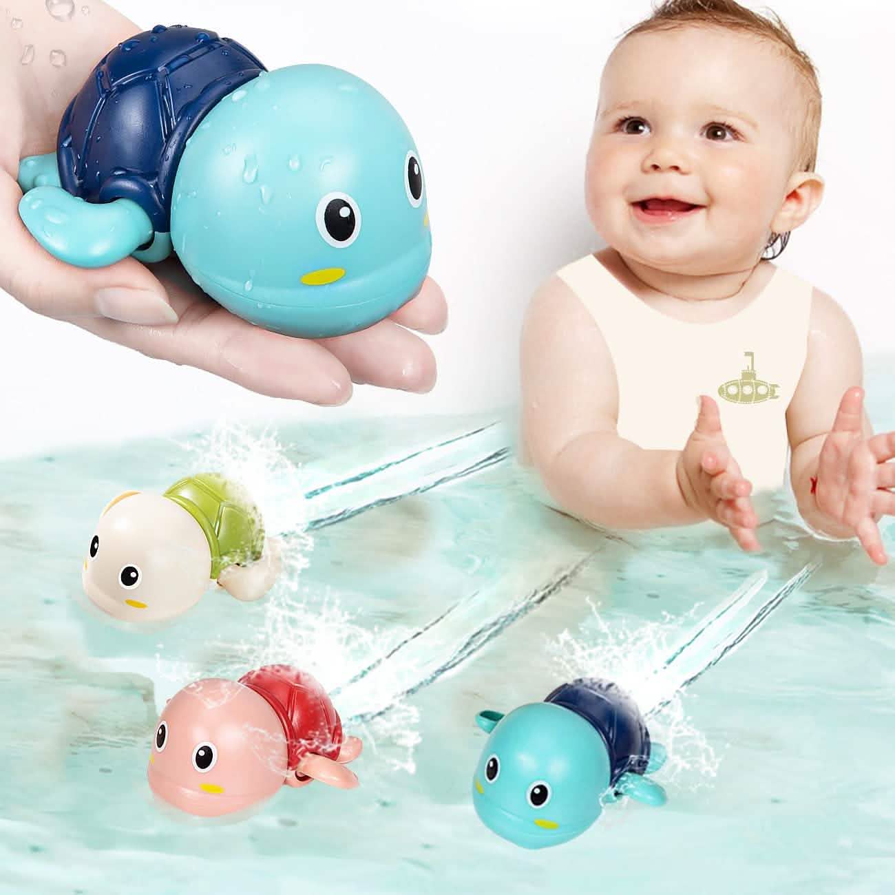 3er-Pack: Süße schwimmende Schildkröten-Badespielzeuge