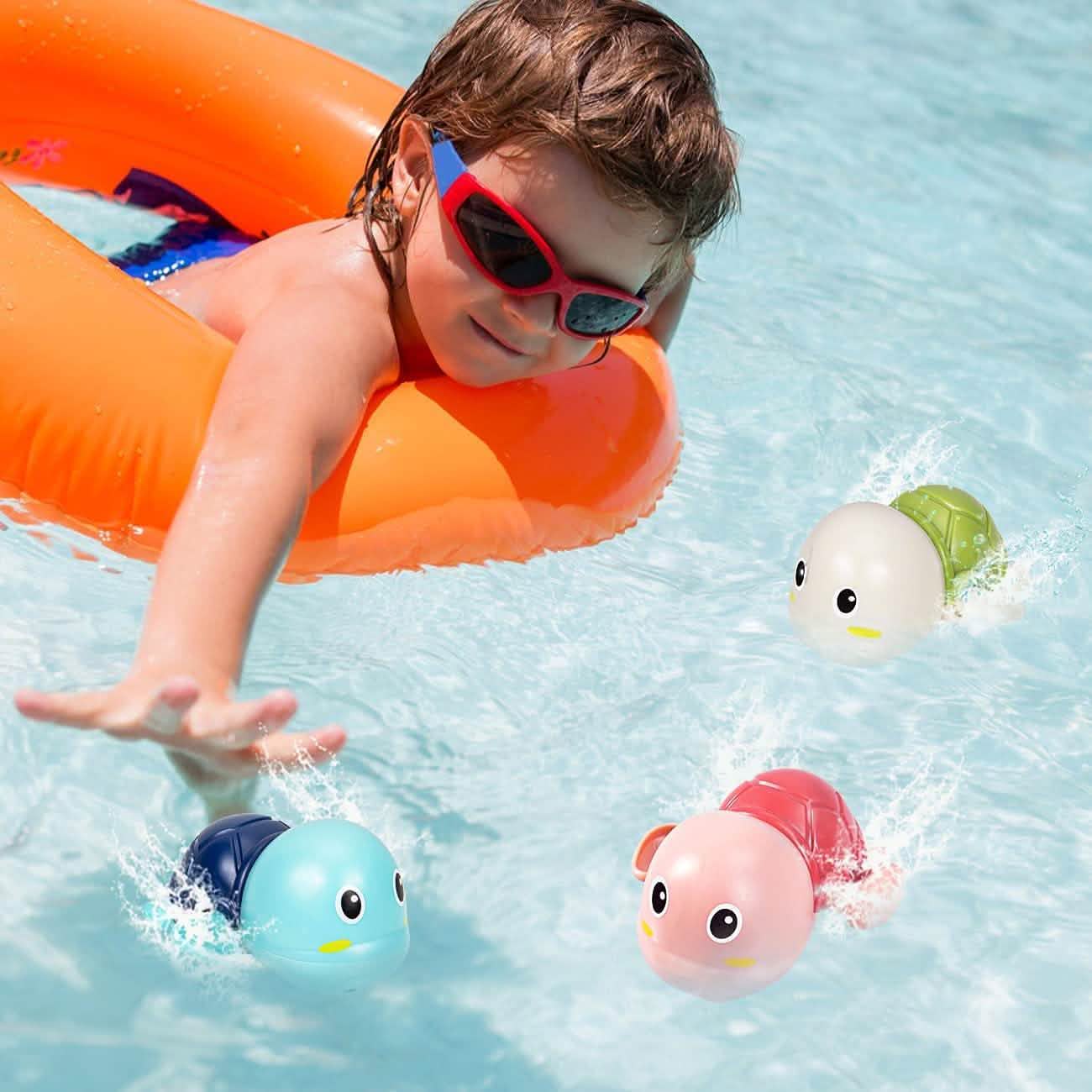 3er-Pack: Süße schwimmende Schildkröten-Badespielzeuge
