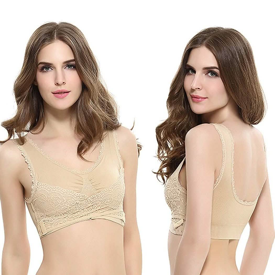 3er-Pack: Blickdichte BHs mit floraler Spitze